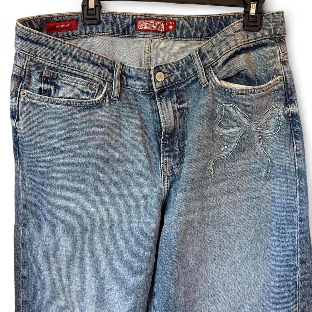 Lucky Brand - Women's Lucky Legend Embellished Bow Baggy - Size 10/30R